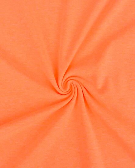 Baumwolljersey uni neon orange