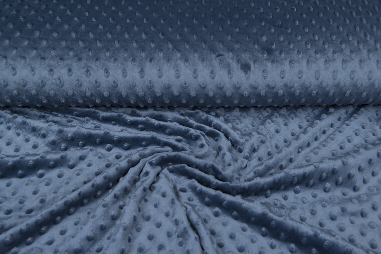 Minky fleece metalblau