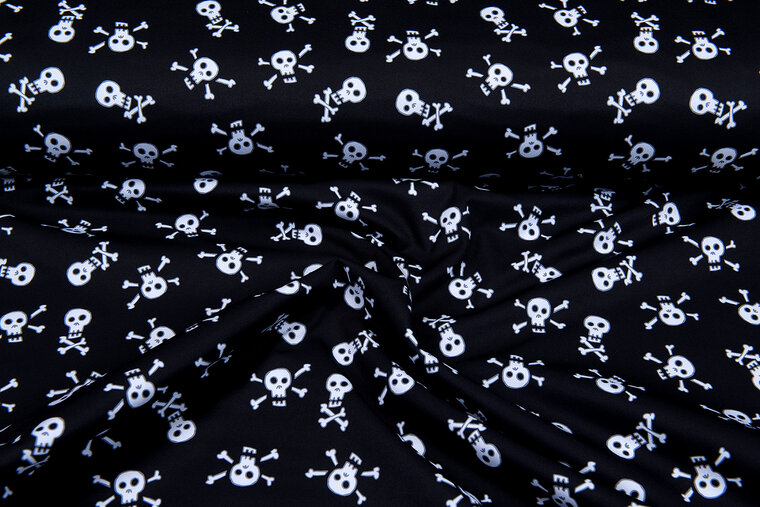 Softshell bedruckt skulls schwarz-hellgrau