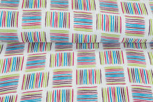 Baumwoll Musselin bedruckt Little Stripes multicolor