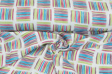 Baumwoll Musselin bedruckt Little Stripes multicolor