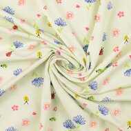 Baumwolljersey bedruckt digital little flowers mint