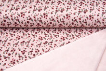 Alpenfleece bedruckt flowers pastellrosa