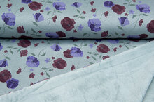 Alpenfleece bedruckt flowers mint