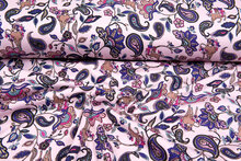 Alpenfleece bedruckt paisley unicorn hellrosa