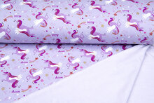 Alpenfleece bedruckt unicorn sparkle lilac