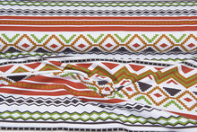 French Terry bedruckt ikat stripes terra