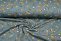 Alpenfleece bedruckt fox & friends dunkelmint